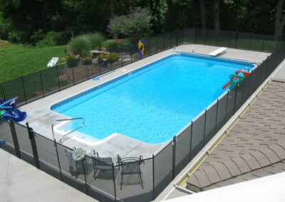 black pool fence